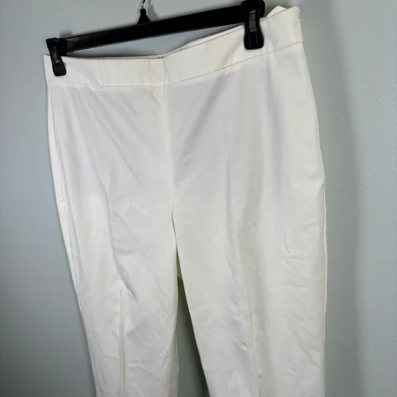 Talbots Cream Curvy Chatham Ankle Pants‎ Sz 12P - Picture 2 of 9